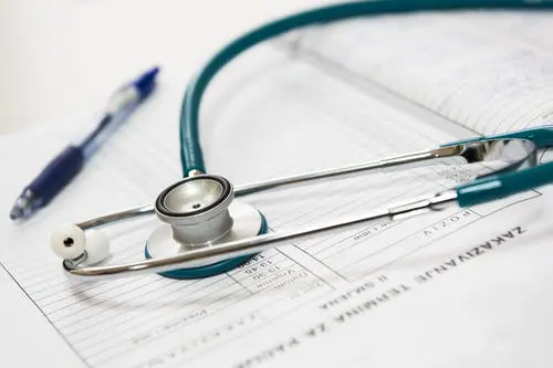Stethoscope on document