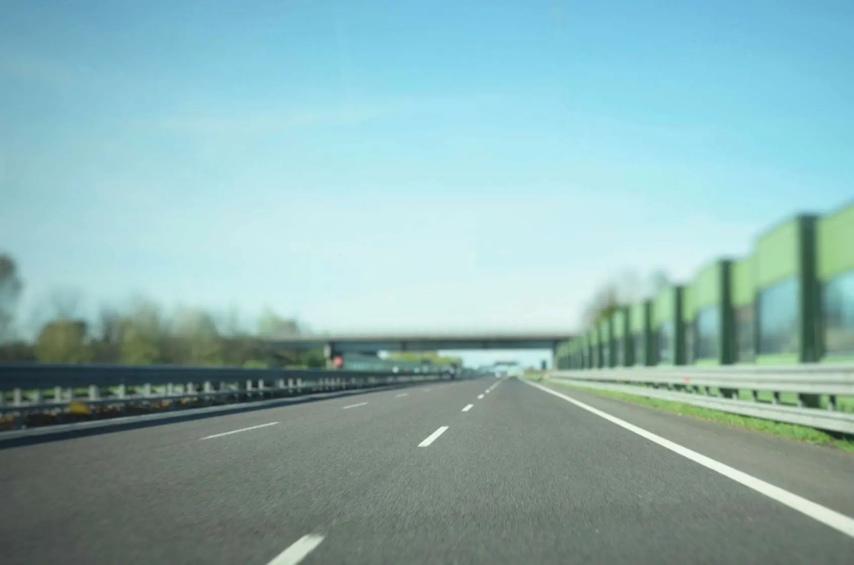 Open highway road on clear day