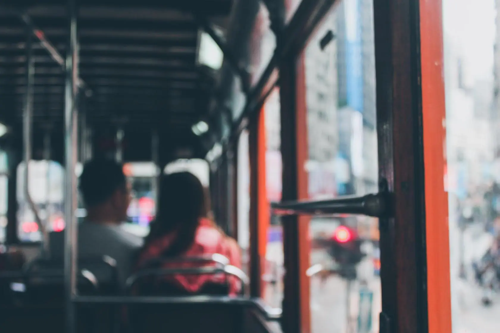 Five People Injured in Accident Involving MATA Bus 1 Interior of a public transit bus window