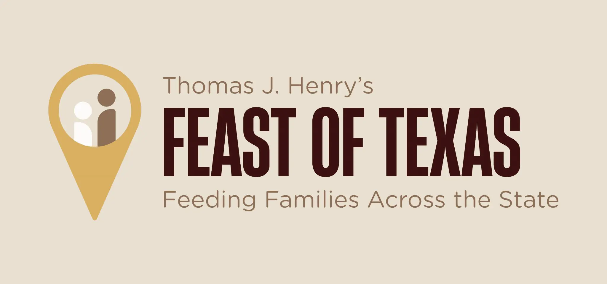 Feast of Texas logo with tagline Feeding Families Across the State.