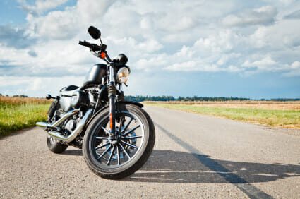 Motorcycle on open road