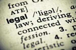 Legal definition in dictionary