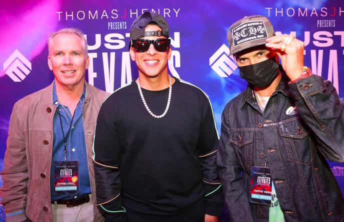 Thomas J. Henry, Daddy Yankee, and Alec Monopoly at Austin Elevates