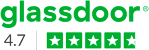 Glassdoor logo with a 4.7 star score