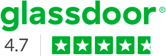 Glassdoor logo with a 4.7 star score