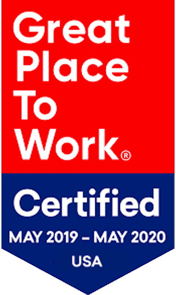 Accreditations - 2019 Great Places to Work Certified 2019-2020